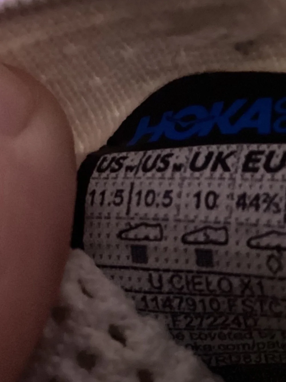 Hoka one one cielo x1, mens 10.5, womens 11.5